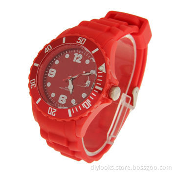 Silicone Jelly Sport Quartz Watch with Date Display